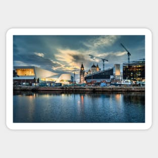 Liverpool skyline at night Sticker